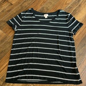 Black and White Striped T-Shirt, Size L